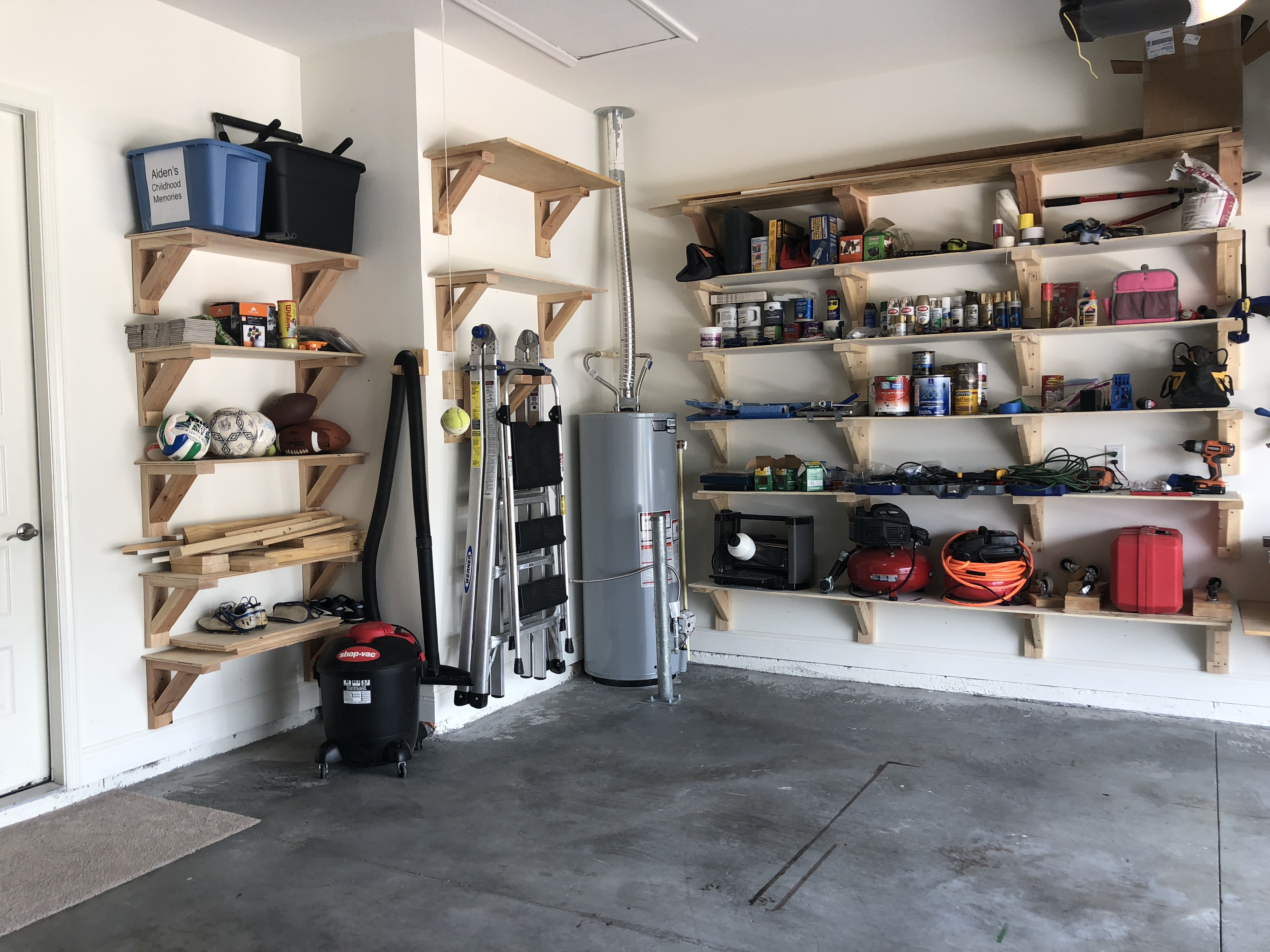 Garage Makeover with DIY Shelving - Frills and Drills