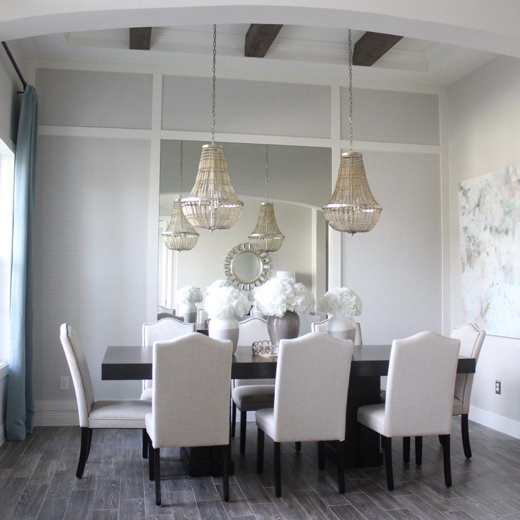 DIY Faux Beams in my Dining Room - Frills and Drills