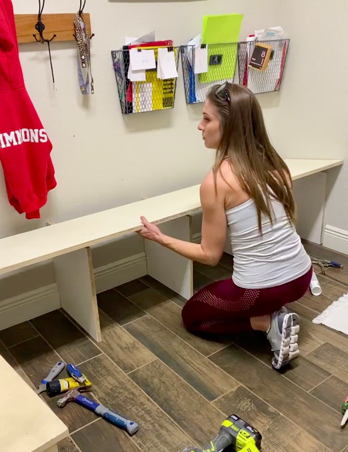 DIY Built In Mudroom