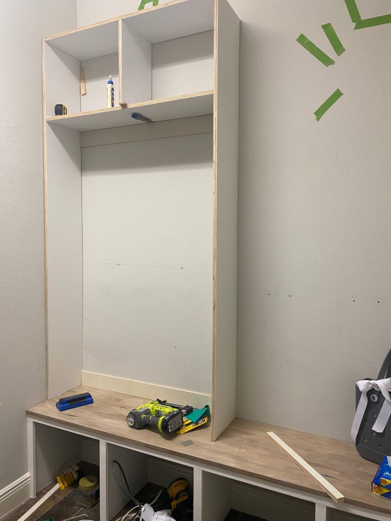 DIY Built In Mudroom