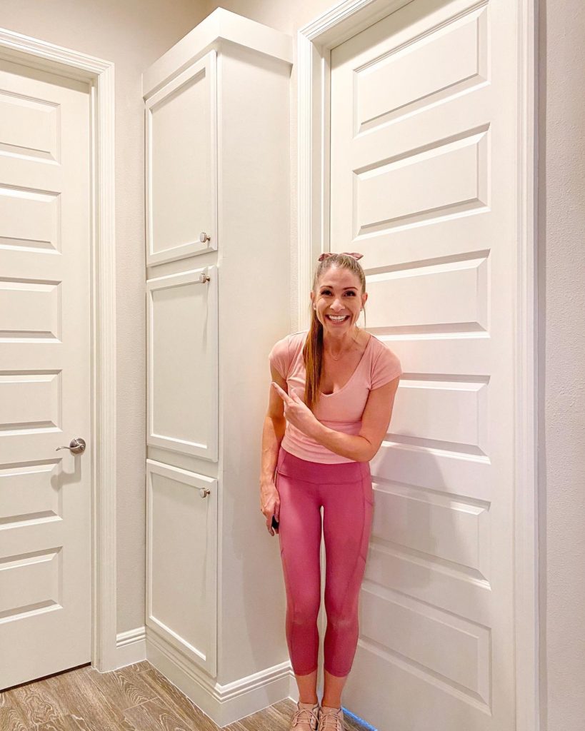 DIY Linen Closet From Stock Cabinets 